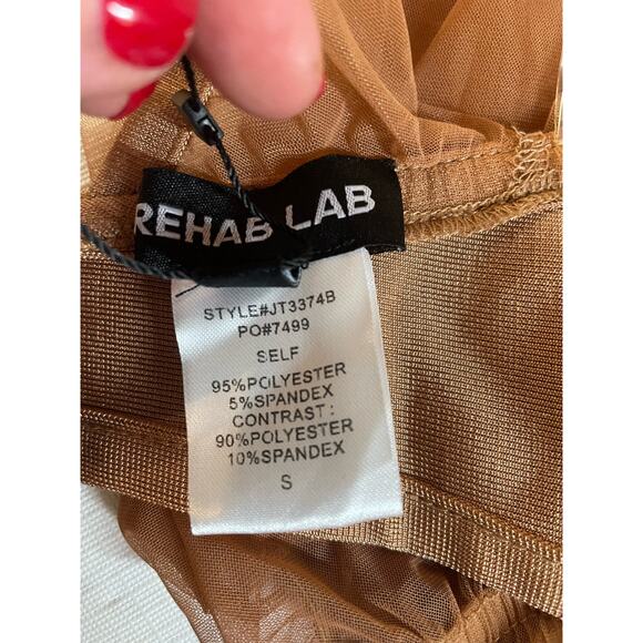 NWT Rehab Lab Top Cropped Halter Bra Sexy Small Women's Club Blouse - Picture 5 of 9